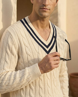 The Heritage Cable V-Neck