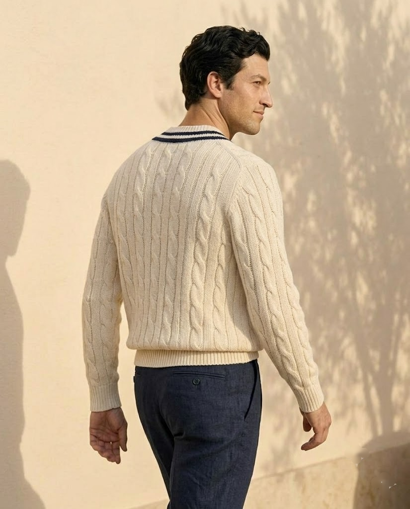 The Heritage Cable V-Neck