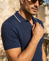 The Riviera Cable Knit Polo